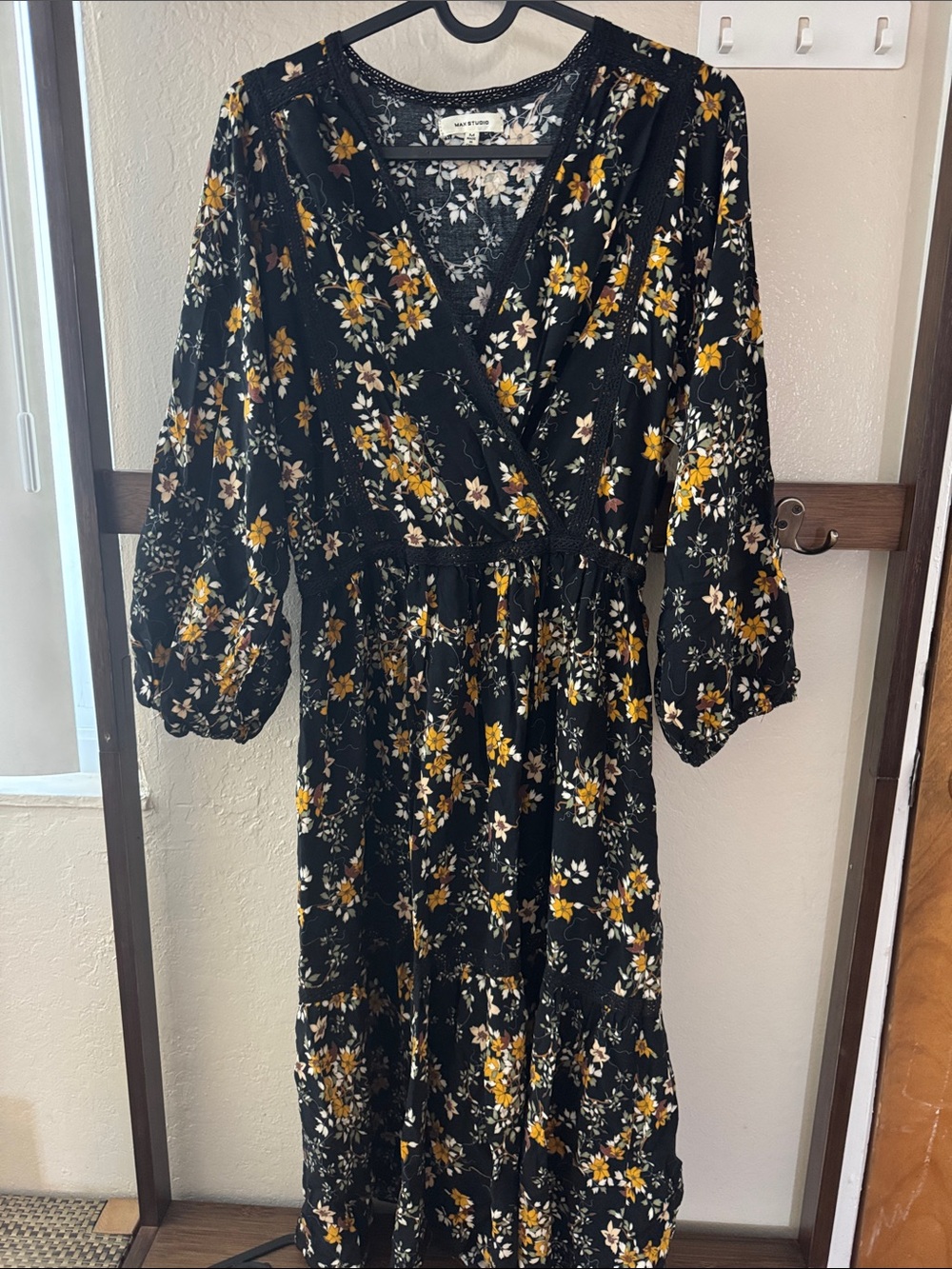 Max Studio V-Neck Midi Dress